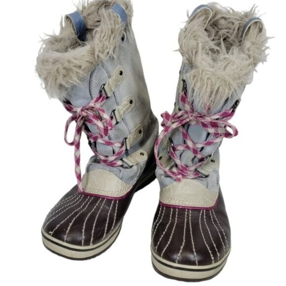 Sorel Joan of Arctic Blue Leather Waterproof Snow Winter Boots Size 7 Wo… - Picture 15 of 15